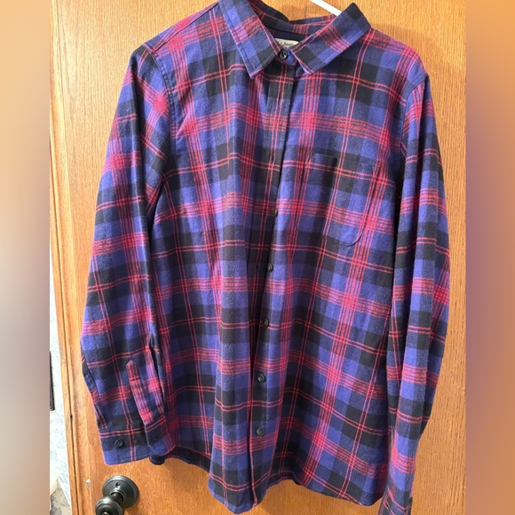 L.L. Bean Slightly Fitted Scotch Plaid Button Down Flannel Shirt Women NWOT LL - Picture 4 of 9